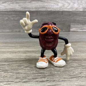 Vintage California Raisins 3" PVC Figure Orange Glasses and Tennis Shoes 1987